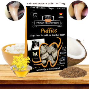 QCHEFS Fogtisztító jutalomfalat kutyáknak - Puffies 65 gramm