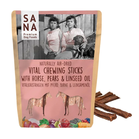 SANA Fogtisztító Sticks Lóhússal - körtével és lenmagolajjal 150 g