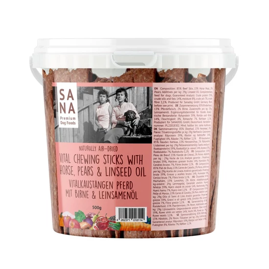 SANA Fogtisztító Sticks Lóhússal körtével és lenmagolajjal 500 g
