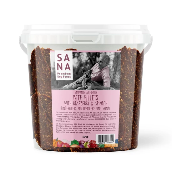 SANA Marhafilé - málnával és spenóttal 500 g