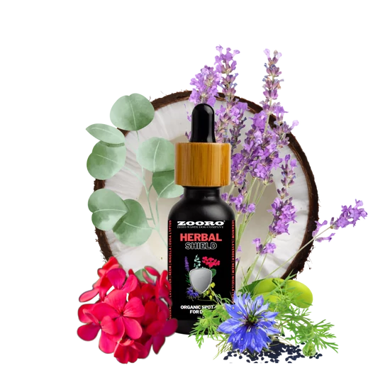 Zooro Herbal Shield Spot-on 100% természetes illóolaj keverék - kullancsok ellen - 20 ml